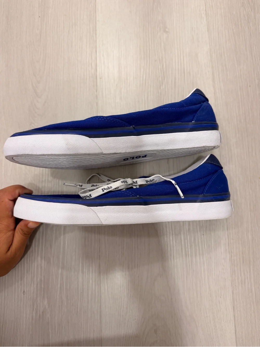 Polo‎ Ralph Lauren Thornton Blue Canvas Sneakers Casual Shoes Women’s 7.5D